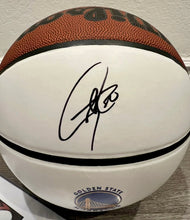 Load image into Gallery viewer, STEPHEN CURRY Signed Golden State Warriors Basketball in Display Case
