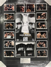 Load image into Gallery viewer, CONOR McGREGOR &amp; KHABIB NURMAGOMEDOV Signed UFC Gloves Display
