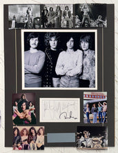Load image into Gallery viewer, LED ZEPPELIN - ROBERT PLANT, JIMMY PAGE, JOHN PAUL JONES &amp; JOHN BONHAM Signed Card &amp; Albums Collage Display
