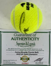 Load image into Gallery viewer, CARLOS ALCARAZ Signed US Open 2025 Tennis Ball in Display Box
