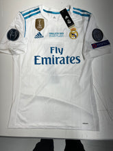 Load image into Gallery viewer, LIONEL MESSI &amp; CRISTIANO RONALDO Signed Barcelona &amp; Real Madrid Jerseys &amp; Photo Collage Display
