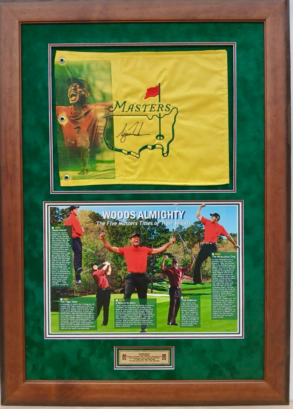 Tiger Woods Masters pin flag