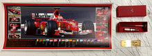 Load image into Gallery viewer, MICHAEL SCHUMACHER “Scuderia Ferrari” Signed F1 Spark Plug Box &amp; Championship Print Display
