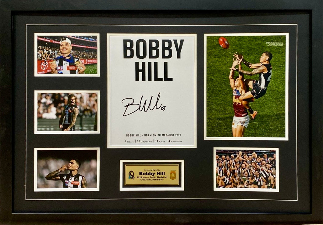 BOBBY HILL “2023 Norm Smith Medallist” Signed Photo Collage Display2