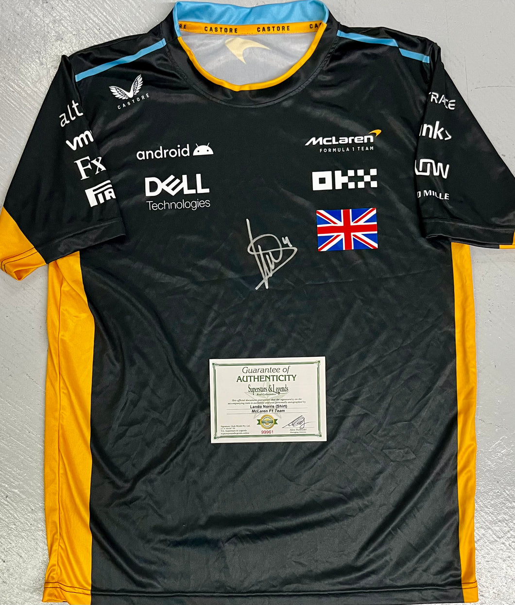 LANDO NORRIS Signed McLaren F1 Team Shirt