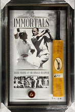 Load image into Gallery viewer, DON BRADMAN &amp; SHANE WARNE “The Immortals” Signed Cricket Bat &amp; Ball Display
