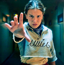 Load image into Gallery viewer, STRANGER THINGS - MILLIE BOBBY BROWN Signed Photo &amp; Cards Collage Display
