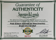 Load image into Gallery viewer, PELE Signed Brazil Soccer Ball &amp; Display Box
