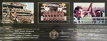 Load image into Gallery viewer, TONY SHAW, LEIGH MATTHEWS &amp; PETER DAICOS “1990 Premiers” Signed Collingwood Jumper Display
