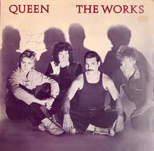 Load image into Gallery viewer, QUEEN - FREDDIE MERCURY, BRIAN MAY,ROGER TAYLOR &amp; JOHN DEACON Signed “The Works” Vinyl LP Collage Display
