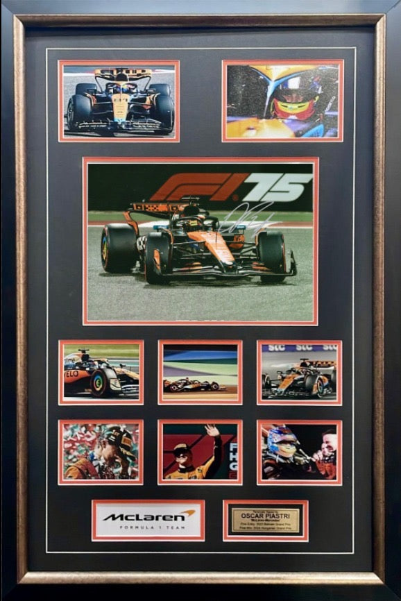 OSCAR PIASTRI Signed Photo Collage Display1