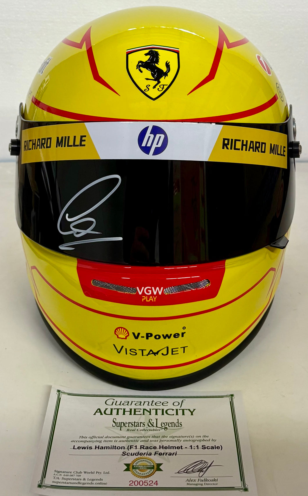 LEWIS HAMILTON Signed Scuderia Ferrari F1 Helmet