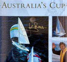 Load image into Gallery viewer, JOHN BERTRAND Signed “America’s Cup Win” Lithograph Display
