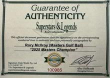 Load image into Gallery viewer, RORY McILROY “2025 Masters Champion” Signed Golf Ball &amp; Photo Collage Display
