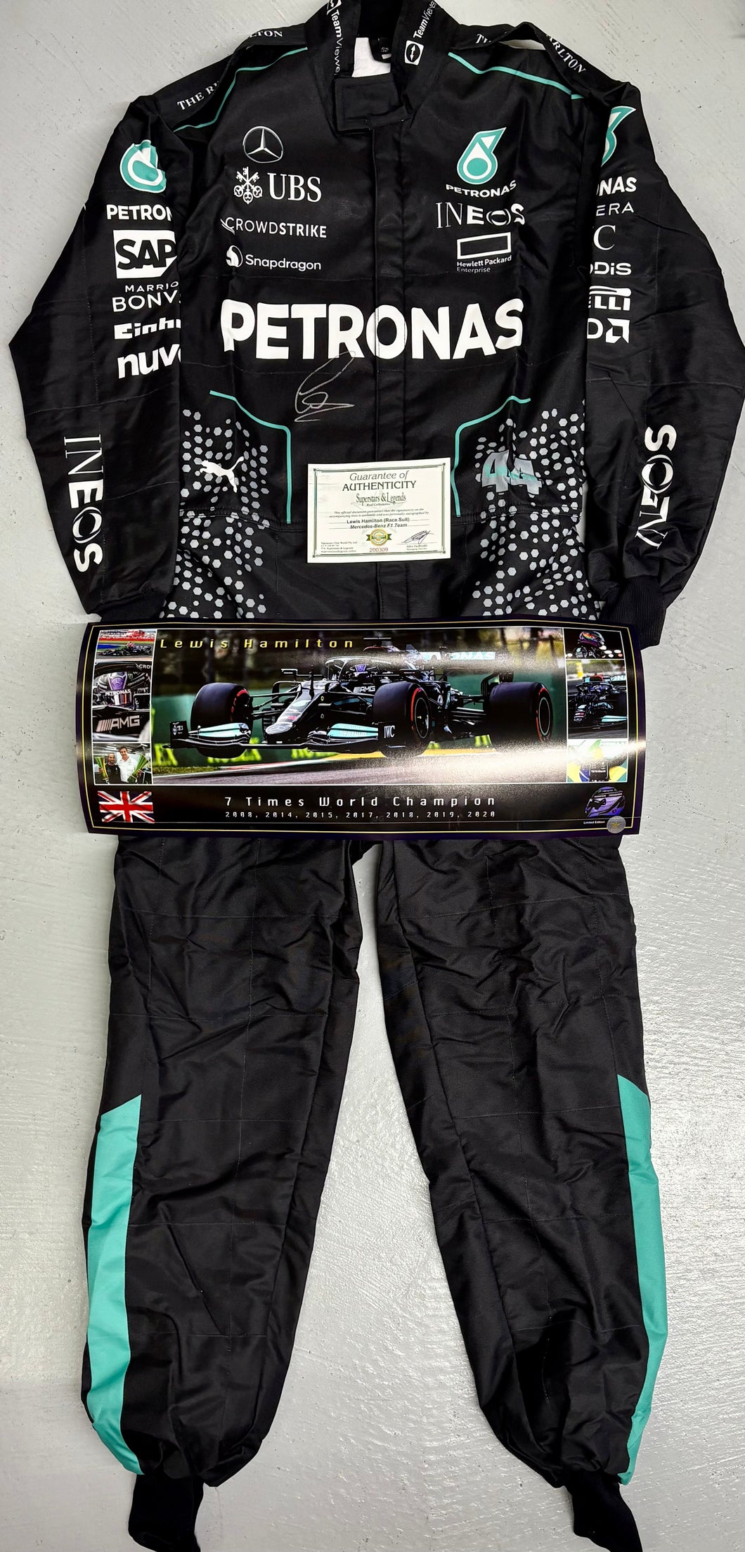 LEWIS HAMILTON Signed Mercedes F1 Race Suit