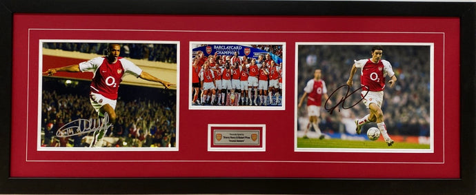 Thierry Henry signed Arsenal photo display