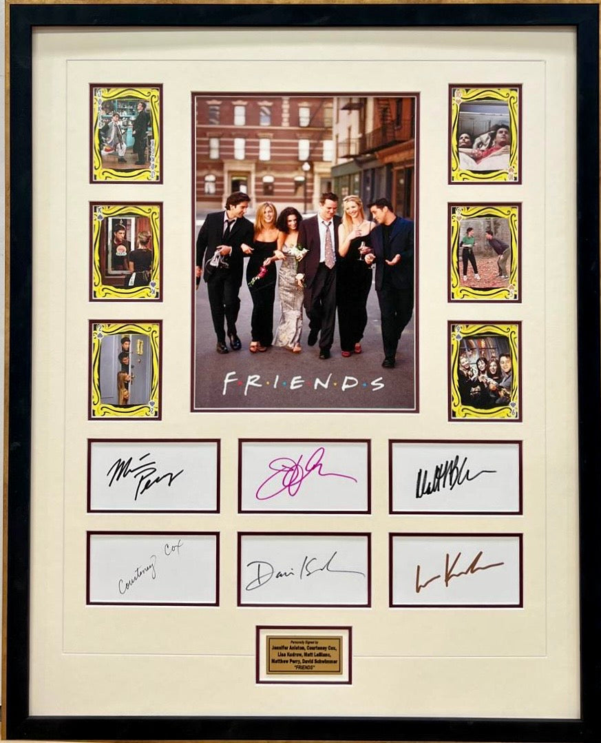 Friends Cast Signed Cards Memorabilia Framed Display – Superstars & Legends