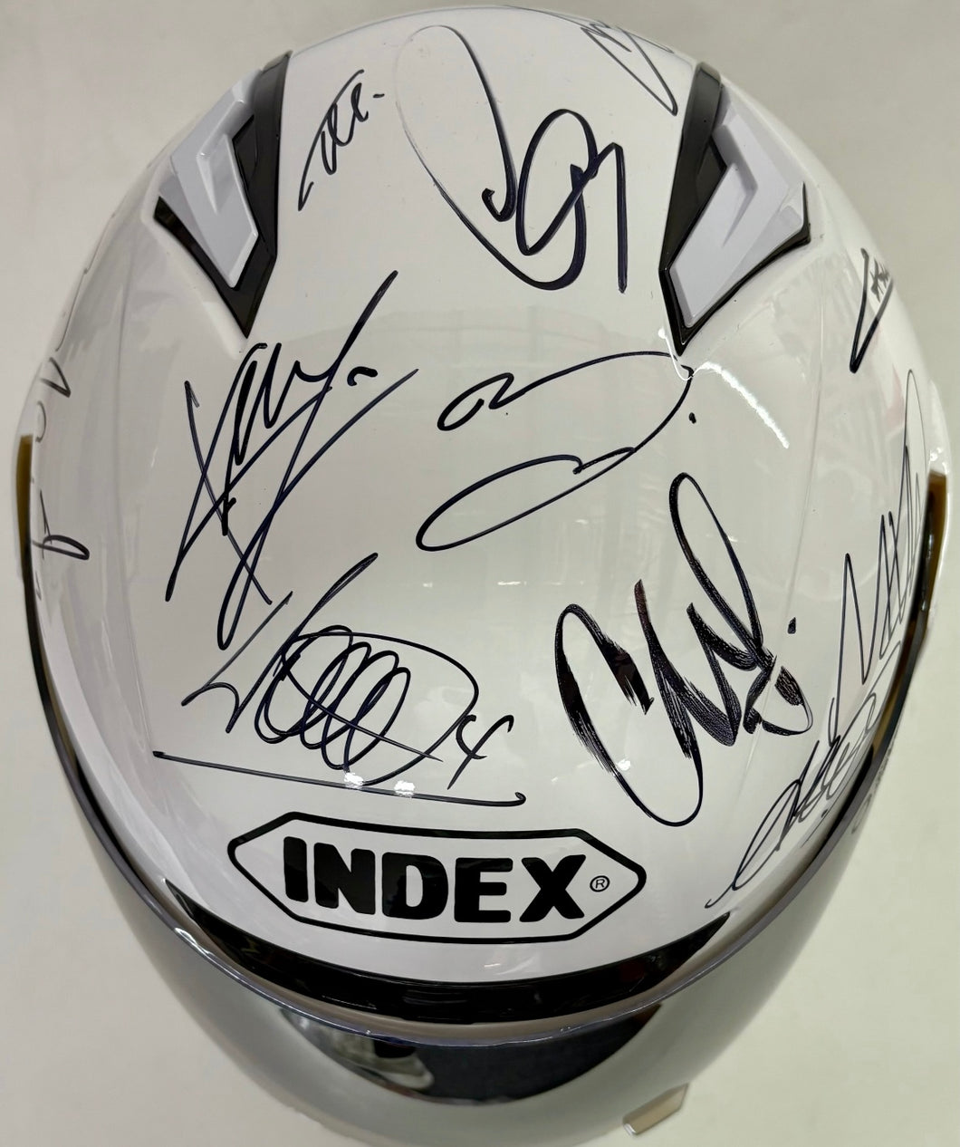 3 Items: 2023 F1 Drivers (Full Grid) Signed Helmet & Lewis Hamilton Signed Ferrari Helmet & Race Suit