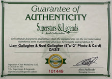 Load image into Gallery viewer, OASIS - LIAM &amp; NOEL GALLAGHER Signed Photo &amp; Card Collage Display
