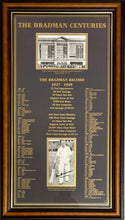 Load image into Gallery viewer, DON BRADMAN “Bradman Centuries” Signed Photo Display
