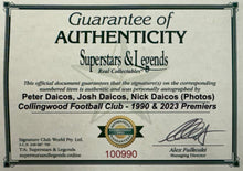 Load image into Gallery viewer, NICK, JOSH &amp; PETER DAICOS Signed Collingwood Photo Collage Display
