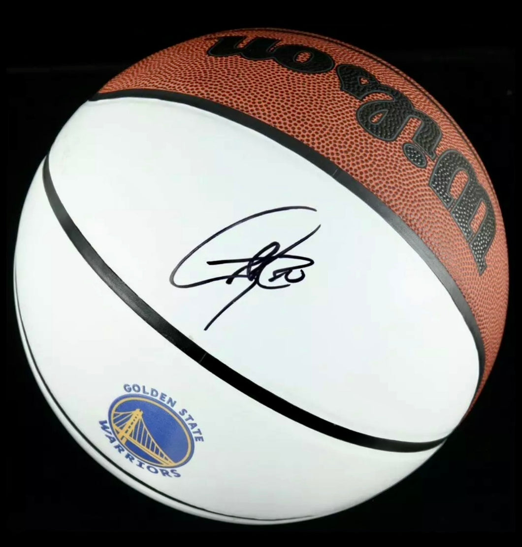STEPHEN CURRY Signed Golden State Warriors Basketball in Display Case