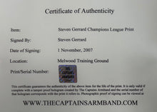 Load image into Gallery viewer, STEVEN GERRARD Signed “Liverpool 2005 European Champions League&quot; Print &amp; Photo Collage Display
