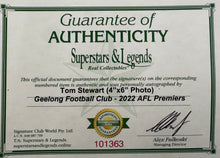 Load image into Gallery viewer, TOM STEWART “2022 Premiers” Signed Photo Collage Display
