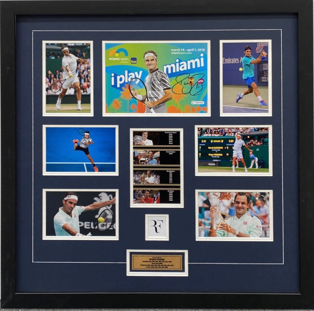 Roger Federer Signed Photo Collage - Tennis Memorabilia – Superstars ...