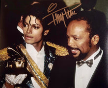Load image into Gallery viewer, MICHAEL JACKSON &amp; QUINCY JONES Signed Photos &amp; Album LP Display
