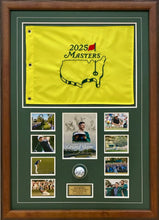 Load image into Gallery viewer, RORY McILROY “2025 Masters Champion” Signed Golf Ball, Flag &amp; Photo Collage Display
