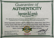 Load image into Gallery viewer, SPAIN “2026 World Cup Champions” Team Signed Jersey &amp; Card Collage Display
