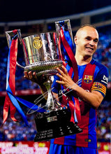 Load image into Gallery viewer, ANDRES INIESTA Signed FC Barcelona Photo Collage Display2

