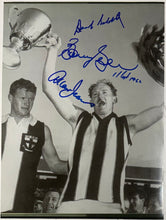 Load image into Gallery viewer, DARREL BALDOCK, ALLAN JEANS &amp; BARRY BREEN Signed “1966 Premiers" Photo Collage Display
