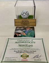 Load image into Gallery viewer, RORY McILROY “2025 Masters Champion” Signed Masters Golf Ball in Display Box
