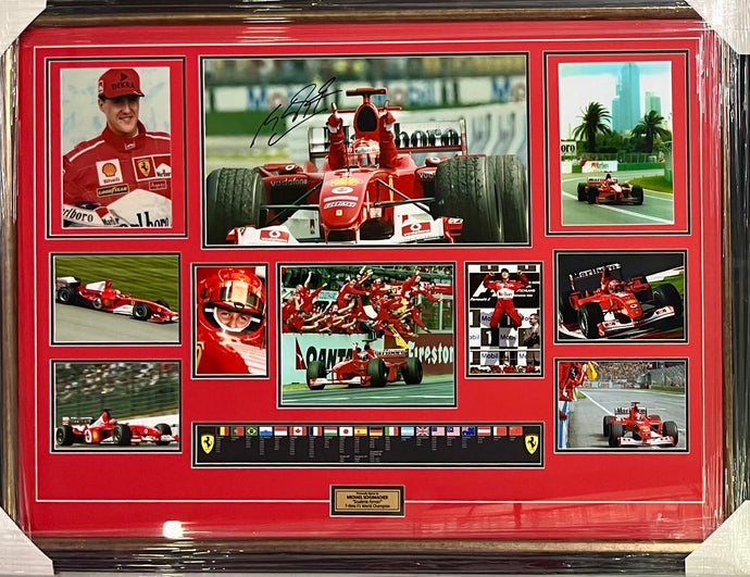 Michael Schumacher Ferrari collectible photo display