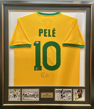Load image into Gallery viewer, PELE Signed Brazil Jersey Display

