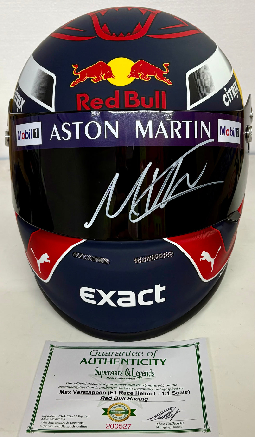 MAX VERSTAPPEN Signed F1 Helmet