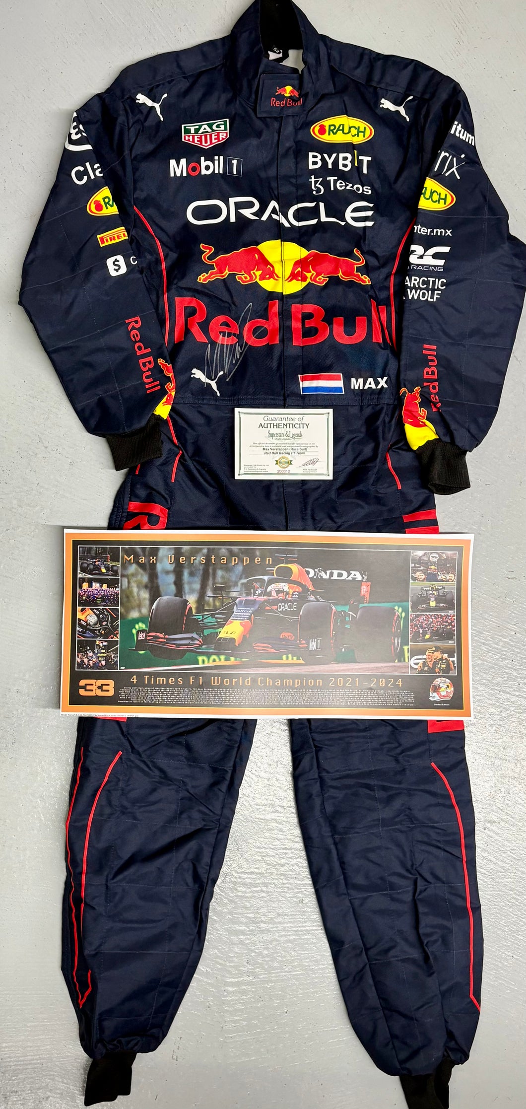 MAX VERSTAPPEN Signed Red Bull F1 Race Suit