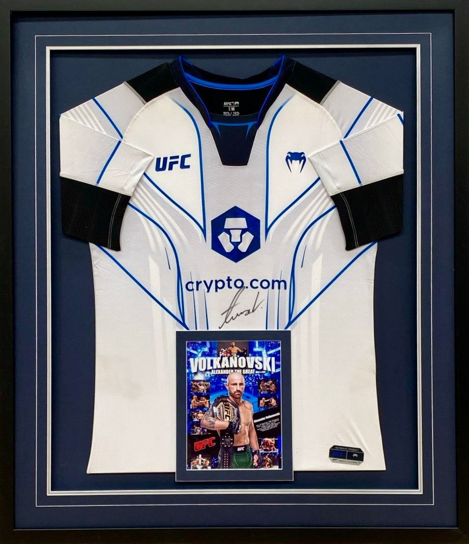 ALEX VOLKANOVSKI Signed UFC Shirt Display