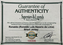 Load image into Gallery viewer, RONALDO Signed Brazil Jersey Display
