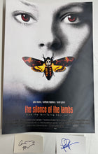 Load image into Gallery viewer, SILENCE OF THE LAMBS - ANTHONY HOPKINS &amp; JODIE FOSTER Signed Cards &amp; Poster Display
