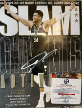 Load image into Gallery viewer, GIANNIS ANTETOKOUNMPO “Milwaukee Bucks” Signed Photo &amp; Jersey Display
