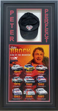 Load image into Gallery viewer, PETER BROCK Signed Bathurst Cap &amp; Print Display
