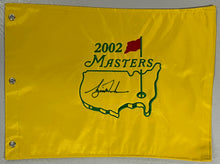 Load image into Gallery viewer, TIGER WOODS Signed “2002 Masters Champion” Pin Flag Display
