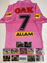 Load image into Gallery viewer, NATHAN CLEARY Signed Penrith Panthers Guernsey &amp; Photo Collage Display
