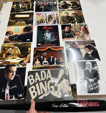 Load image into Gallery viewer, THE SOPRANOS - JAMES GANDOLFINI &amp; CAST Signed Baseball Bat &amp; Photo Collage Display
