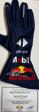 Load image into Gallery viewer, MAX VERSTAPPEN Signed F1 Red Bull Racing Glove &amp; Championship Print
