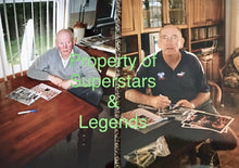 Load image into Gallery viewer, DARREL BALDOCK, ALLAN JEANS &amp; VERDUN HOWELL “1966 Premiers” Signed Photo &amp; Poster Display

