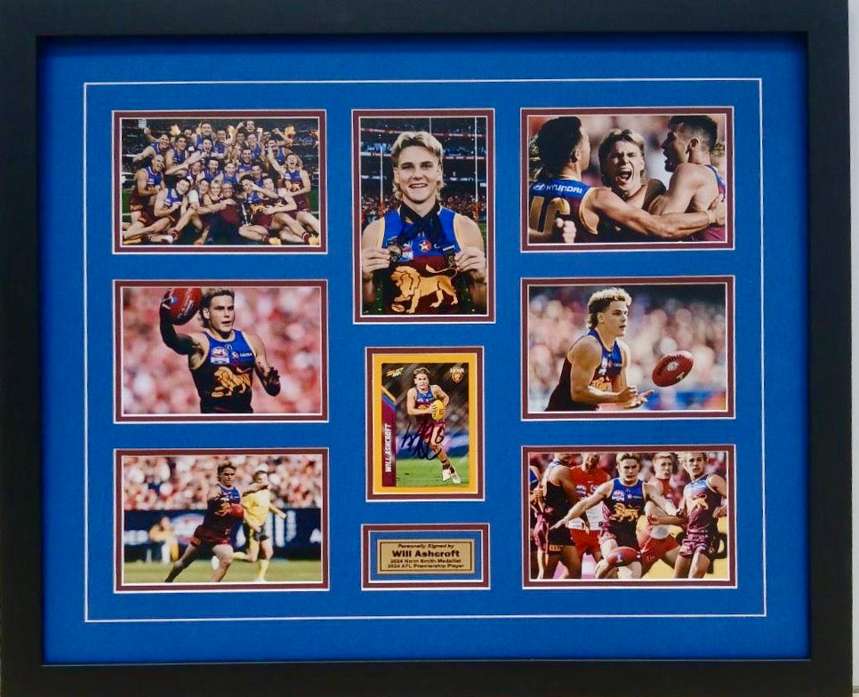 Brisbane Lions premiership collectibles framed